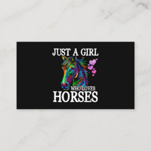 Carte De Visite Cheval Cadeaux pour Femmes Garçons Enfant Juste un