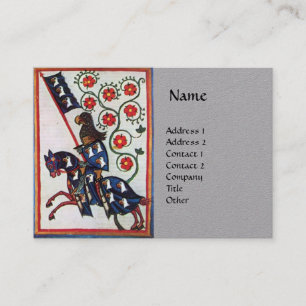 Carte De Visite CHEVAL CHEVAUCHER CHEVAUCHER Moyen âge Roses rouge