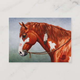 Carte De Visite Cheval de guerre indien de l'Amérique du Châtonnie