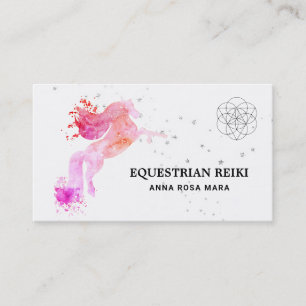 Carte De Visite Cheval équestre curatif d'énergie de Reiki de *~*