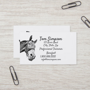 Carte de visite Cheval Farrier Personnalisé