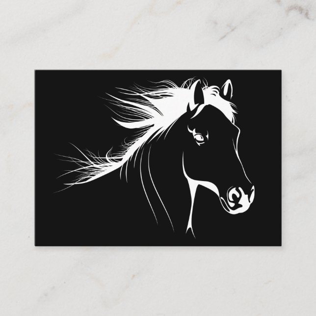 Carte De Visite Cheval Lover Belle Croquis Cheval (Devant)