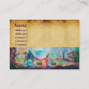 Carte De Visite Chevalier de TENTATION et parchemin foncés de