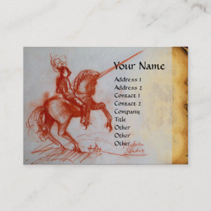 Carte De Visite CHEVALIER FLORENTINE SUR HORSEBACK Gem monogramme