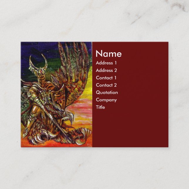 CARTE DE VISITE CHEVALIER NOIR (Devant)