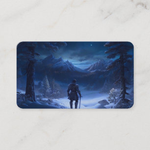 Carte De Visite Chevalier pensif du Signet de Wonderland d'hiver