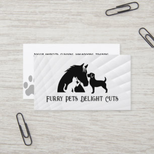 Carte De Visite Chevaux Chien Chats   Toiletteur d'animaux
