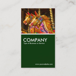 Carte De Visite Chevaux de manège - Vert foncé