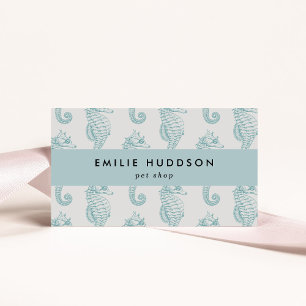 Carte De Visite Chevaux de mer tropicaux, Boutique de poissons, Bo