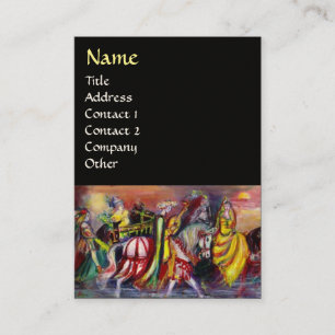 Carte De Visite CHEVAUX, MUSIQUE DE NUIT, Imaginaire Noir