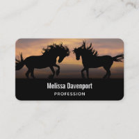 Chevaux Sauvages Danse Silhouette