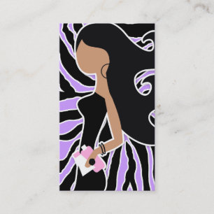 Carte De Visite cheveux de zèbre pourpre du Fashionista 311-Spa