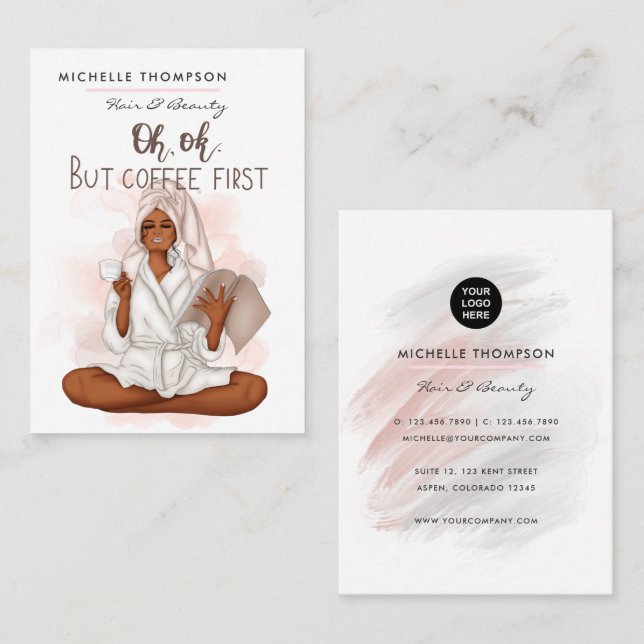 Carte de visite cheveux et beauté (Devant / Derrière)