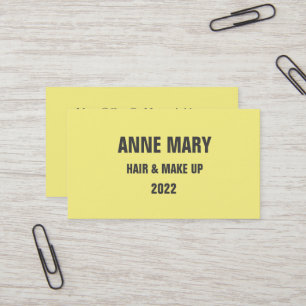 Carte De Visite Cheveux gris jaune et maquillage moderne 2022
