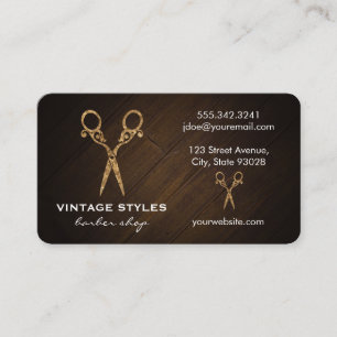 Carte De Visite Cheveux   Ornat / Or