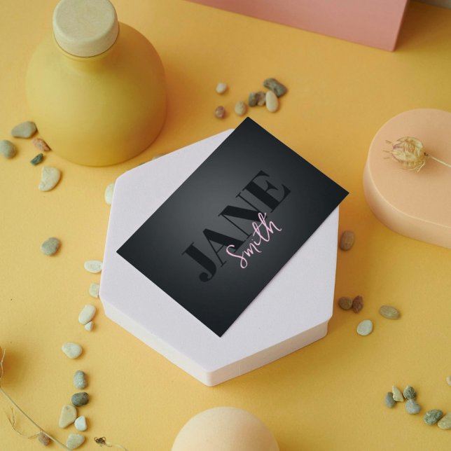 Carte De Visite Cheveux tressé rose chaud (Créateur téléchargé)