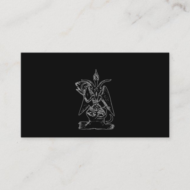 Carte De Visite Chèvre Satan Black Magie Lucifer Occult Cadeau (Devant)