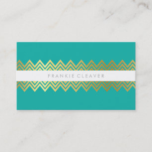 Carte De Visite CHEVRON MODERNE MOTIF or simple et tendance