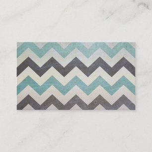 Carte De Visite Chevron Motif sur la texture métallique par Shirle