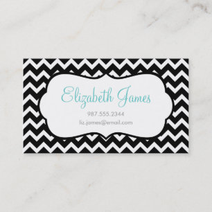 Carte De Visite Chevron noir
