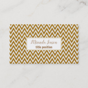 Carte De Visite Chevron Or Simple