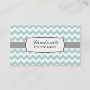 Carte De Visite Chevron Zig Zag Motif Elégant Groupe Vert