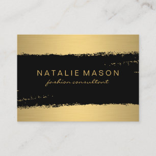 Carte De Visite Chic Black Gold brossé