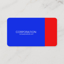 Carte de visite chic bleu et rouge