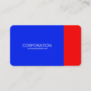 Carte de visite chic bleu et rouge