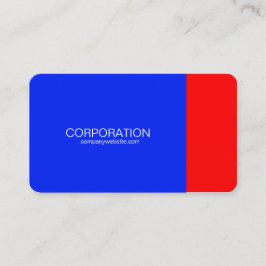 Carte de visite chic bleu et rouge