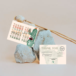 Carte De Visite Chic boho cactus & succulents commander merci