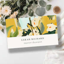 Chic Boho coloré jaune ocre peint floral