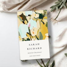 Chic Boho Coloré Ocre Jaune Peint Floral