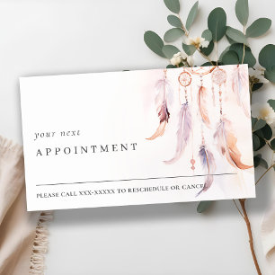 Carte De Visite Chic Boho Dreamcatcher Aquarelle Rendez-vous
