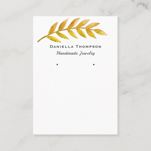 Carte De Visite Chic Boutique Bijoux de automne (Devant)