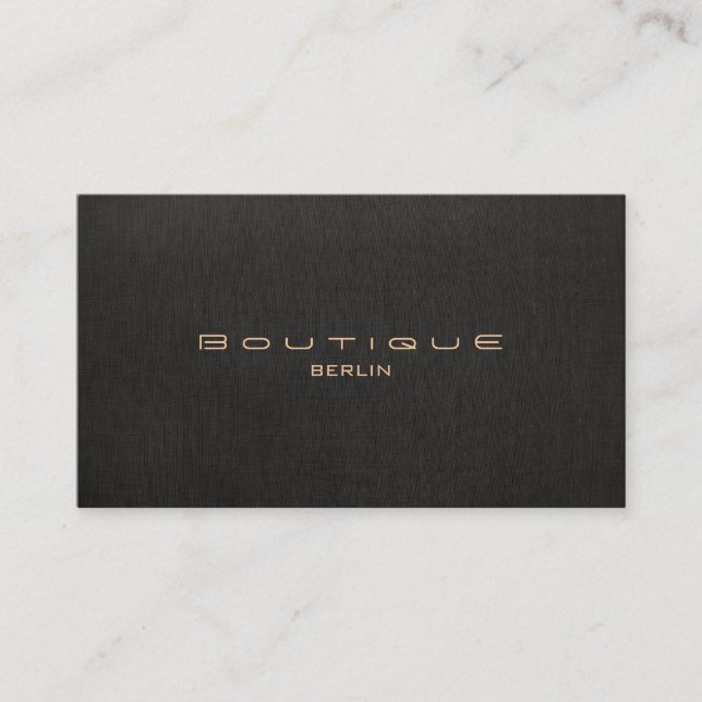 Carte De Visite Chic Boutique Imitat Leinen Professionelle (Devant)