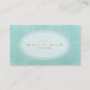 Carte De Visite Chic Boutique Simple Turquoise Bleu Look