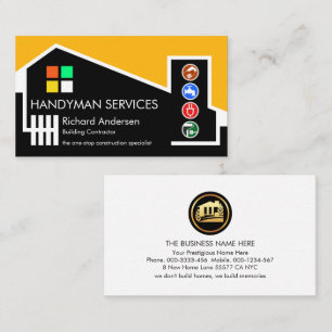 Carte De Visite Chic Building Home Handyman Entrepreneur