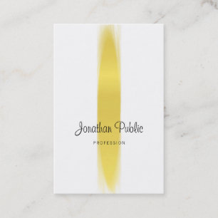 Carte De Visite Chic Calligraphie Script tendance Gold Plain Luxe