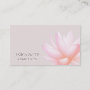 Carte De Visite Chic charmant lotus rose pâle