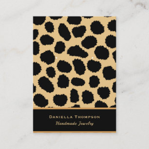 Carte De Visite Chic Cheetah Imprimer Motif Bijoux Écran d'oreille