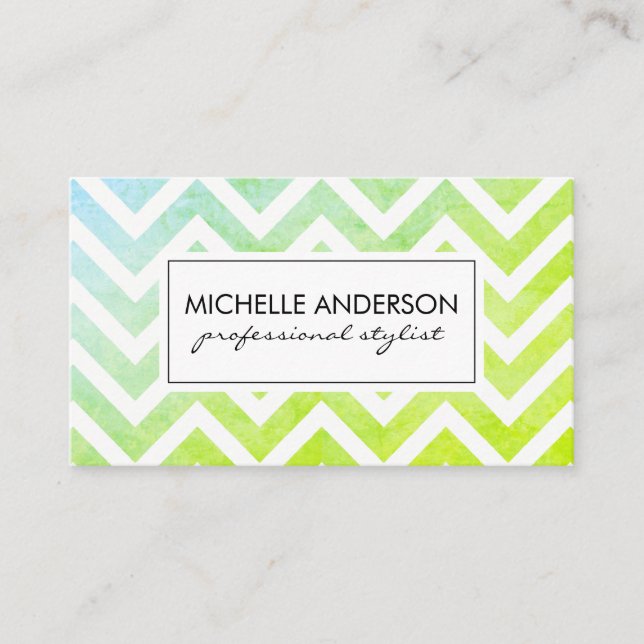 Carte De Visite Chic Chevron (Devant)