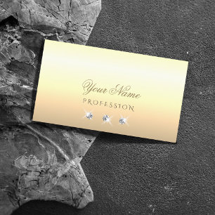 Carte De Visite Chic Crème Beige Ombre Sparkling Diamonds Élégant