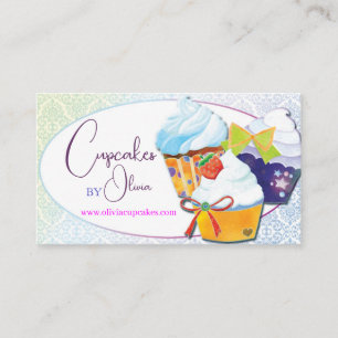 Carte De Visite Chic Cupcakes moderne Patissier