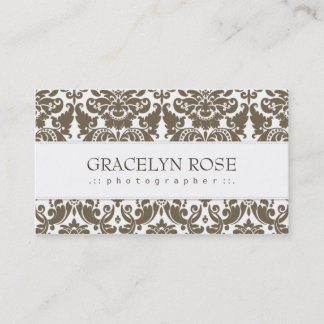 Carte de visite chic de damassé Brown de Gracelyn