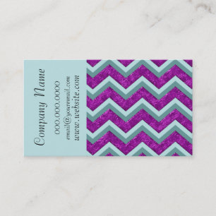 Carte de visite chic de motif de zigzag de Chevron