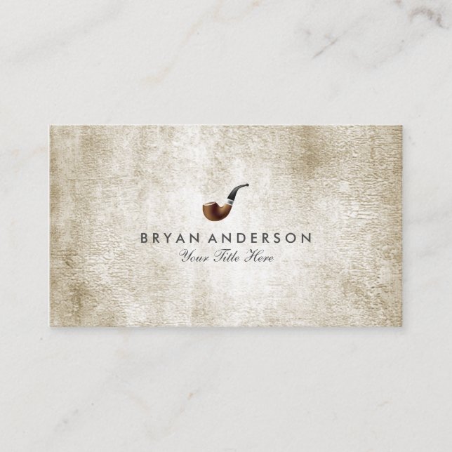 Carte de visite chic de tuyau de tabagisme (Devant)