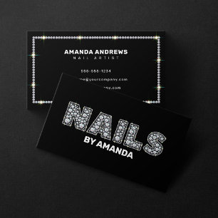 Carte De Visite Chic Diamond Nail Art Nail Technicien Nail Artiste