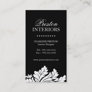 Carte de visite chic d'intérieurs