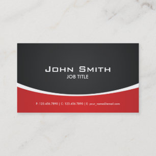 Carte De Visite Chic élégant moderne rouge professionnel
